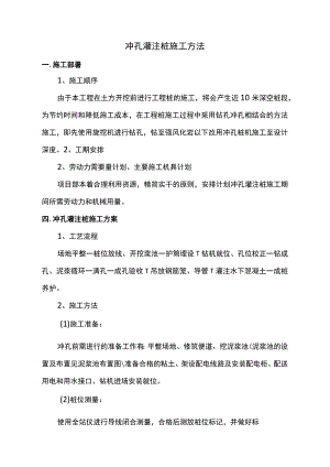 冲孔灌注桩施工方法 .docx