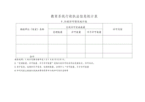 教育系统行政执法信息统计表.docx