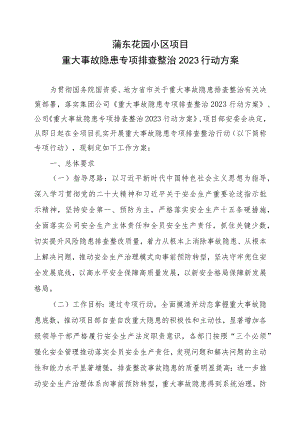 项目部重大事故隐患专项排查整治2023行动方案》.docx