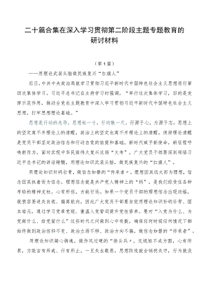 二十篇合集在深入学习贯彻第二阶段主题专题教育的研讨材料.docx