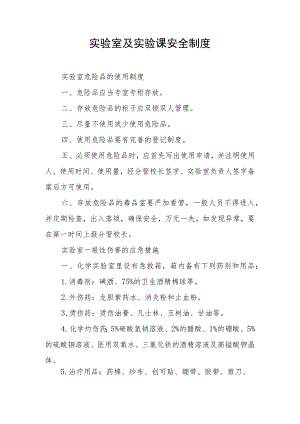 实验室及实验课安全制度.docx