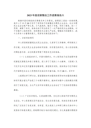 2023年度巡察整改工作进展报告六.docx