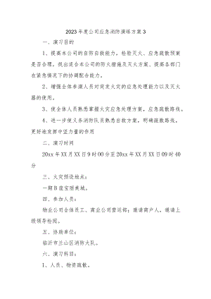2023年度公司应急消防演练方案3.docx