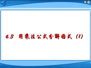 6.3用乘法公式分解因式.ppt