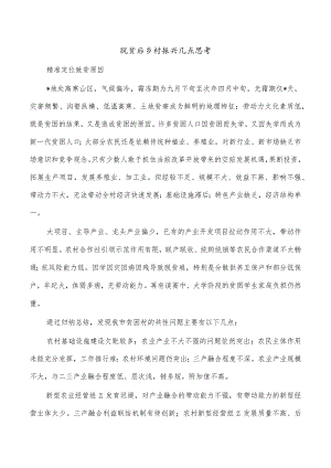 脱贫后乡村振兴几点思考.docx