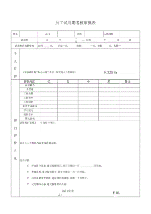 员工试用期考核审批表.docx