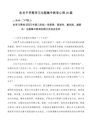 在关于开展学习主题集中教育心得20篇.docx