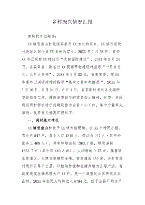 乡村振兴情况汇报.docx
