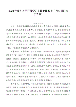2023年度在关于开展学习主题专题教育学习心得汇编（20篇）.docx