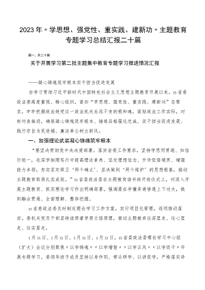 2023年“学思想、强党性、重实践、建新功”主题教育专题学习总结汇报二十篇.docx