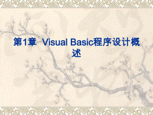 第1章VisualBasic程序设计概述.ppt