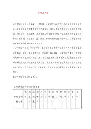 劳动力安排.docx