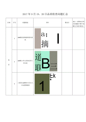 9月19、20日地产品质检查问题.docx