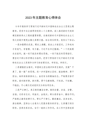 (十四篇)关于2023年主题教育心得体会.docx