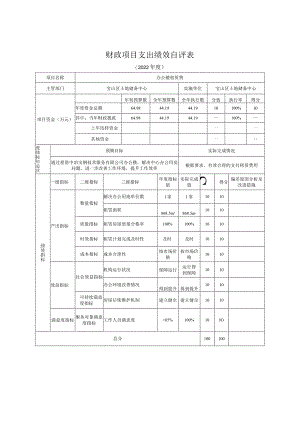 财政项目支出绩效自评表.docx