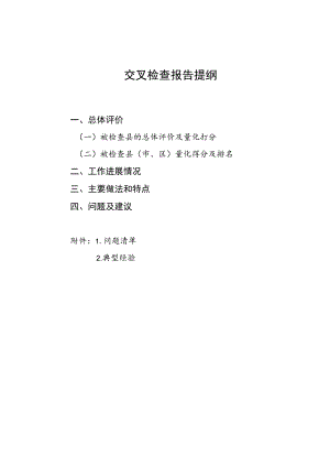 交叉检查报告提纲.docx
