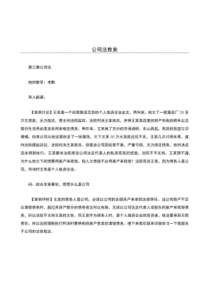 公司法教案.docx