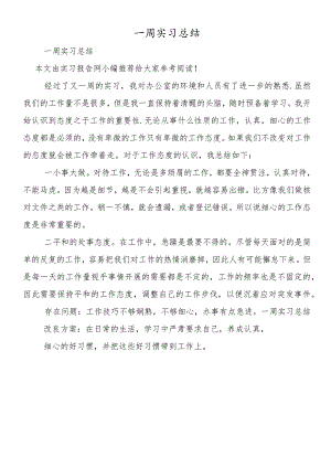 一周实习总结.docx