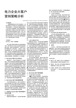电力企业大客户营销策略分析.docx