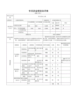 专项资金绩效自评表.docx