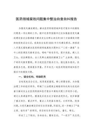 镇卫生院2023年医药领域腐败问题集中整治自查自纠报告六篇.docx