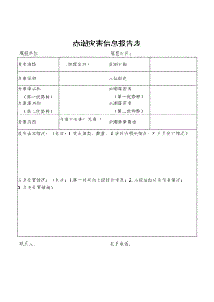 赤潮灾害信息报告表.docx