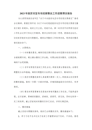 2023年脱贫攻坚专项巡察整改工作进展情况报告.docx