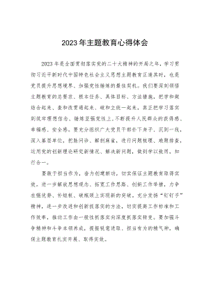 2023年国有企业开展主题教育的心得体会(九篇).docx