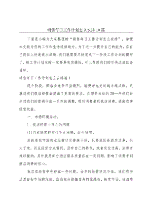销售每日工作计划怎么安排10篇.docx