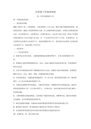 共青团工作规章制度.docx