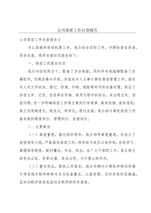 公司保密工作自查报告.docx