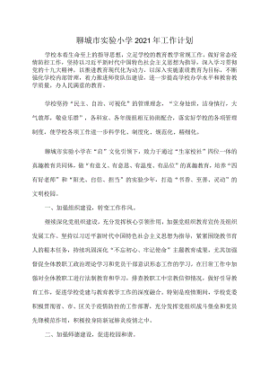 聊城市实验小学2021年工作计划.docx