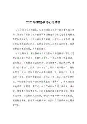 2023年关于学习主题教育心得体会(七篇).docx
