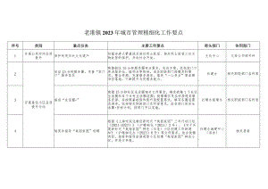 老港镇2023年城市管理精细化工作要点.docx