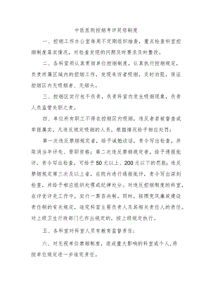 中医医院控烟考评奖惩制度.docx