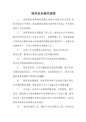 塔吊安全操作规程.docx