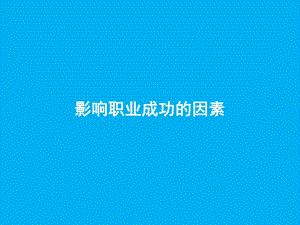 影响职业成功的因素.ppt