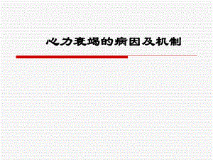 心衰的病因及机制.ppt