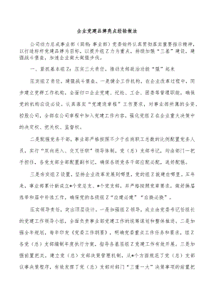 企业党建品牌亮点经验做法.docx
