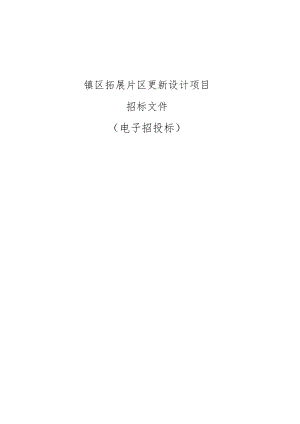 镇区拓展片区更新设计项目招标文件.docx