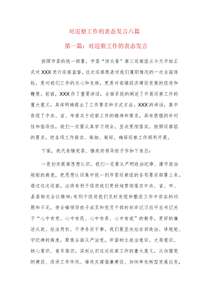 对巡察工作的表态发言六篇.docx