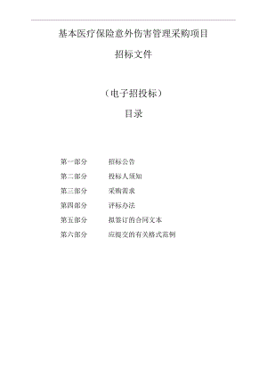 基本医疗保险意外伤害管理采购项目招标文件.docx
