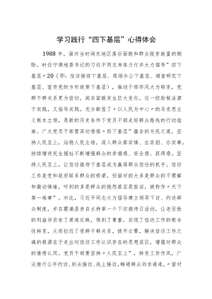 学习践行“四下基层”心得体会.docx