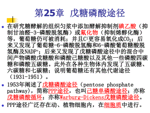 第25章戊糖磷酸途径.ppt