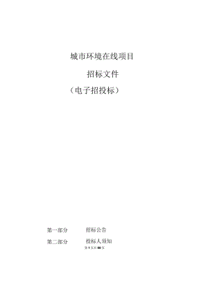 城市环境在线项目招标文件.docx
