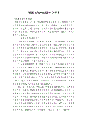 问题整改落实情况报告【6篇】.docx