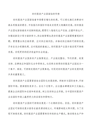 纺织服装产业园面临的形势.docx