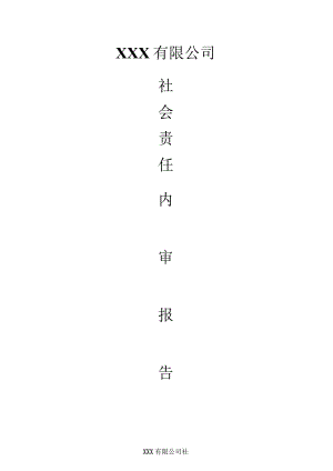 社会责任内审和管理评审报告.docx