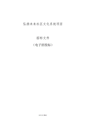 弘扬未来社区文化系统项目招标文件.docx