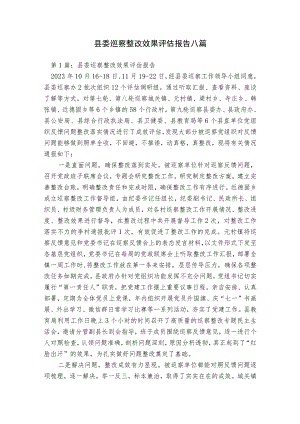 县委巡察整改效果评估报告八篇.docx